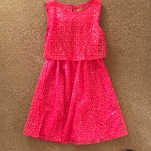 Nicole Miller bright pink dress